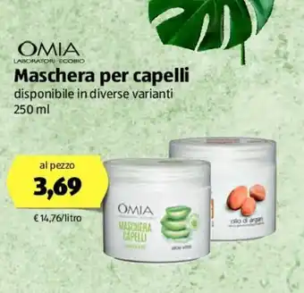 ALDI Omia Maschera per capelli 250ml offerta