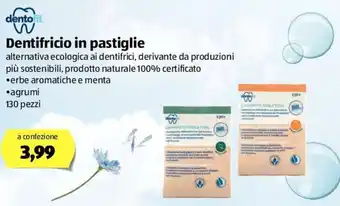 ALDI Dentofit Dentifricio in pastiglie 130 pezzi offerta