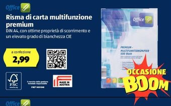 ALDI Office Risma di carta multifunzione premium offerta
