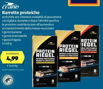 ALDI Crane Barrette proteiche 5x60g offerta