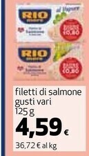 Coop Rio mare filetti di salmone offerta