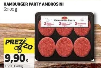 Coop Ambrosini hamburger party offerta