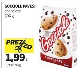 Coop Pavesi gocciole offerta