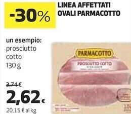 Coop Parmacotto linea affettati ovali offerta