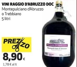 Coop Raggio d'abruzzo vini doc offerta