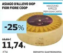 Coop Fior fiore coop asiago d'allevo dop offerta