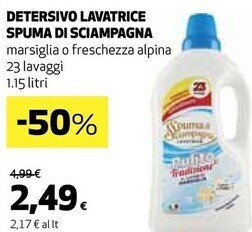 Coop Spuma di sciampagna detersivo lavatrice offerta