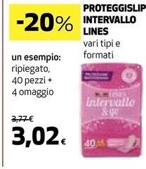 Coop Lines proteggislip intervallo offerta