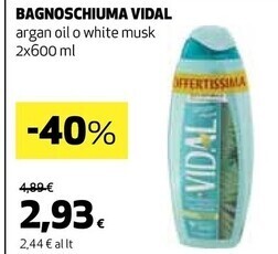 Coop Vidal bagnoschiuma offerta