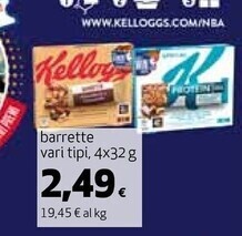 Coop Kelloggs barrette offerta