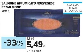 Coop Re salmone salmone affumicato norvegese offerta