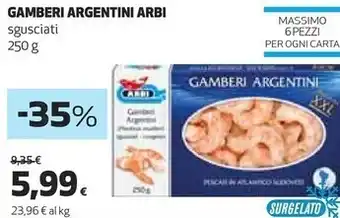 Coop Arbi gamberi argentini offerta