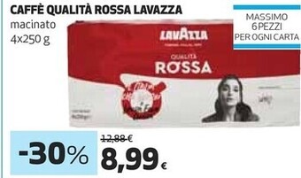 Coop Lavazza caffe qualita rossa offerta