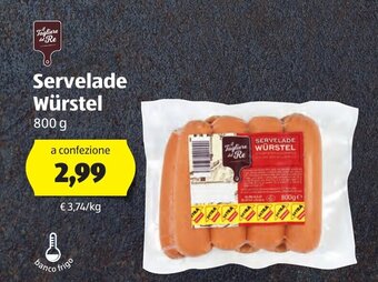ALDI Tagliere de Re Servelade Würstel 800g offerta