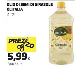 Coop Olitalia olio di semi di girasole offerta