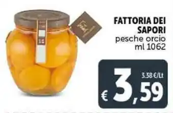Deco Supermercati Fattoria Dei Sapori Pesche Orcio ml 1062 offerta