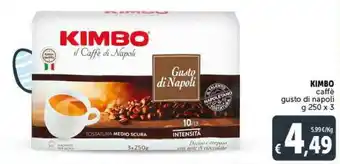 Deco Supermercati Kimbo Caffè Gusto di Napoli 250 g x 3 offerta