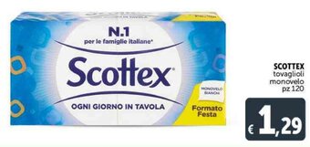 Deco Supermercati Scottex Tovaglioli Monovelo pz 120 offerta