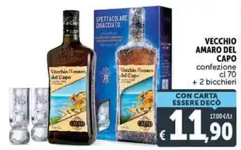 Deco Supermercati Vecchio Amaro del Capo Confezione cl 70 + 2 Biccheri offerta
