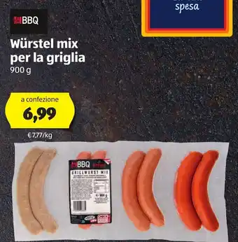 ALDI BBQ Würstel mix per la griglia 900g offerta