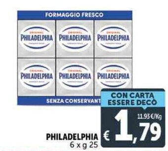 Deco Supermercati Philadelphia 6 x g 25 offerta