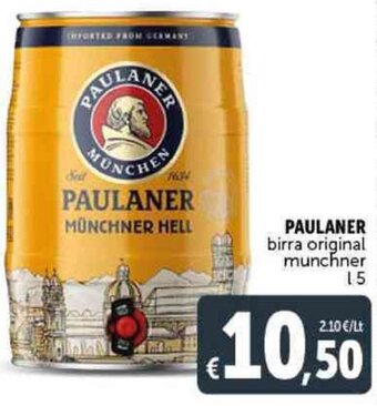 Deco Supermercati Paulaner Birra Original Munchner l 5 offerta