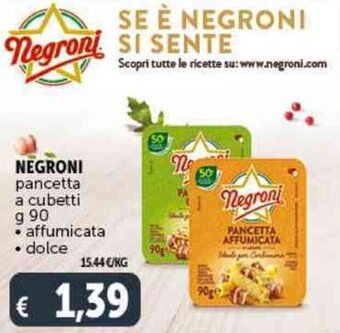 Deco Supermercati Negroni Pancetta A Cubetti g 90 offerta