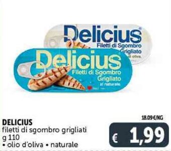 Deco Supermercati Delicius Filetti di Sgombro Grigliati g 110 offerta