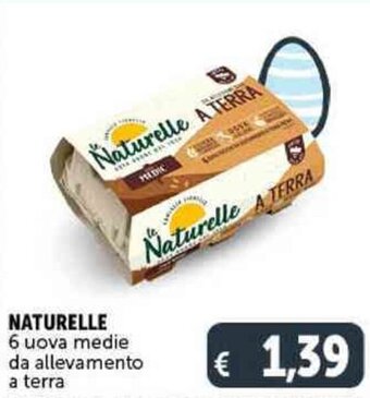 Deco Supermercati Naturelle 6 Uova Medie da Allevamento a Terra offerta