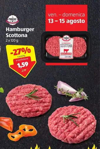 ALDI Il Podere Hamburger Scottona 2x120g offerta