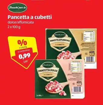 ALDI Freschi per te Pancetta a cubetti 2x100g offerta