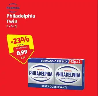 ALDI Philadelphia Twin 2x62g offerta