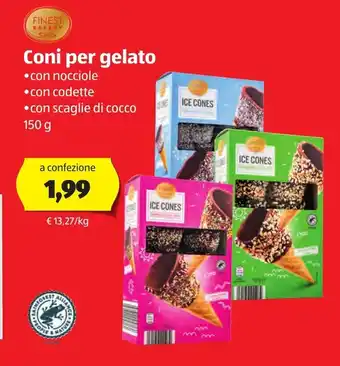 ALDI Finest Bakery Coni per gelato 150g offerta