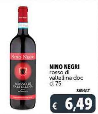 Deco Supermercati Nino Negri Rosso di Valtellina DOC cl 75 offerta