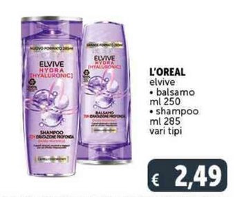 Deco Supermercati L'Oreal Elvive Balsamo ml 250 offerta