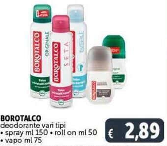 Deco Supermercati Borotalco Deodorante Vari Tipi Spray ml 150 offerta