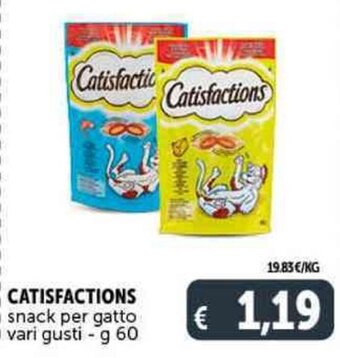 Catisfactions Snack Per Gatto Vari Gusti - g 60