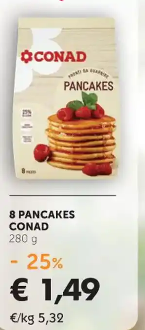 Conad Conad 8 Pancakes 280 g offerta