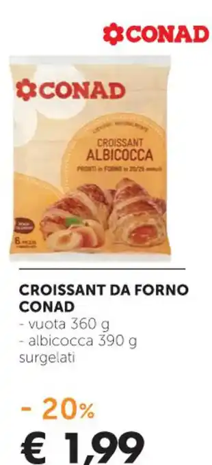 Conad Conad Croissant da Forno albicocca 390 g offerta