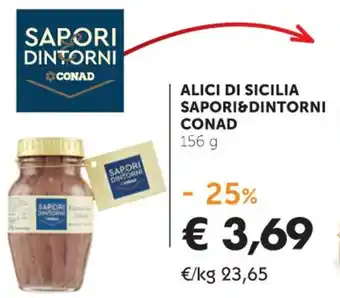 Conad Conad Sapori&Dintorni Alici di Sicilia 156 g offerta