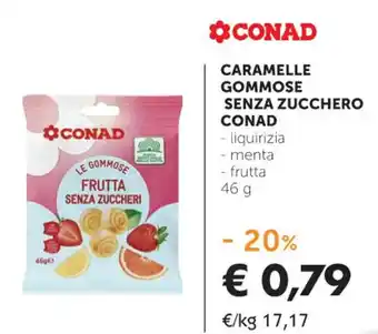 Conad Conad Caramelle Gommose Senaz Zucchero 46 g offerta
