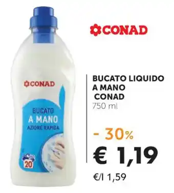 Conad Conad Bucato Liquido A Mano 750 ml offerta