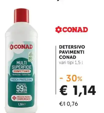 Conad Conad Detersivo Pavimenti 1,5 l offerta