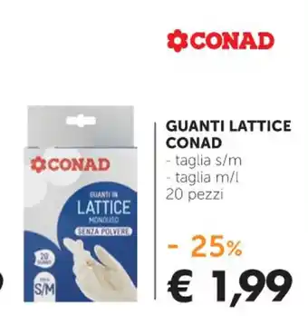 Conad Conad Guanti Lattice 20 pezzi offerta
