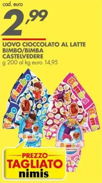 Italmark Uovo Cioccolato al latte bimbo/bimba castelvedere 200 g offerta