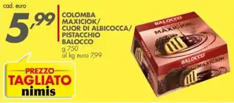 Italmark Balocco Colomba maxiciok/cuor di albicocca/pistacchio 750 g offerta