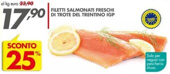 Italmark Filetti salmonati freschi di trote del trentino igp offerta
