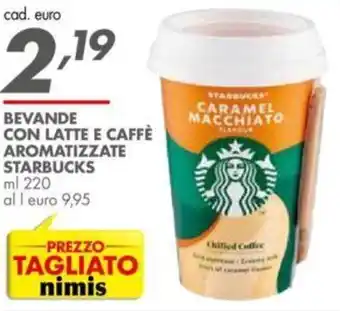 Italmark Starbucks bevanda con latte e caffè aromatizzate 220 ml offerta