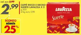 Italmark Lavazza Caffè ricco e deciso suerte x 2 500 g offerta