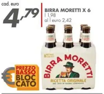 Birra Moretti x 6 1,98 l
